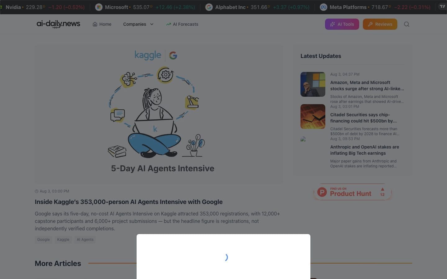 The AI Daily website