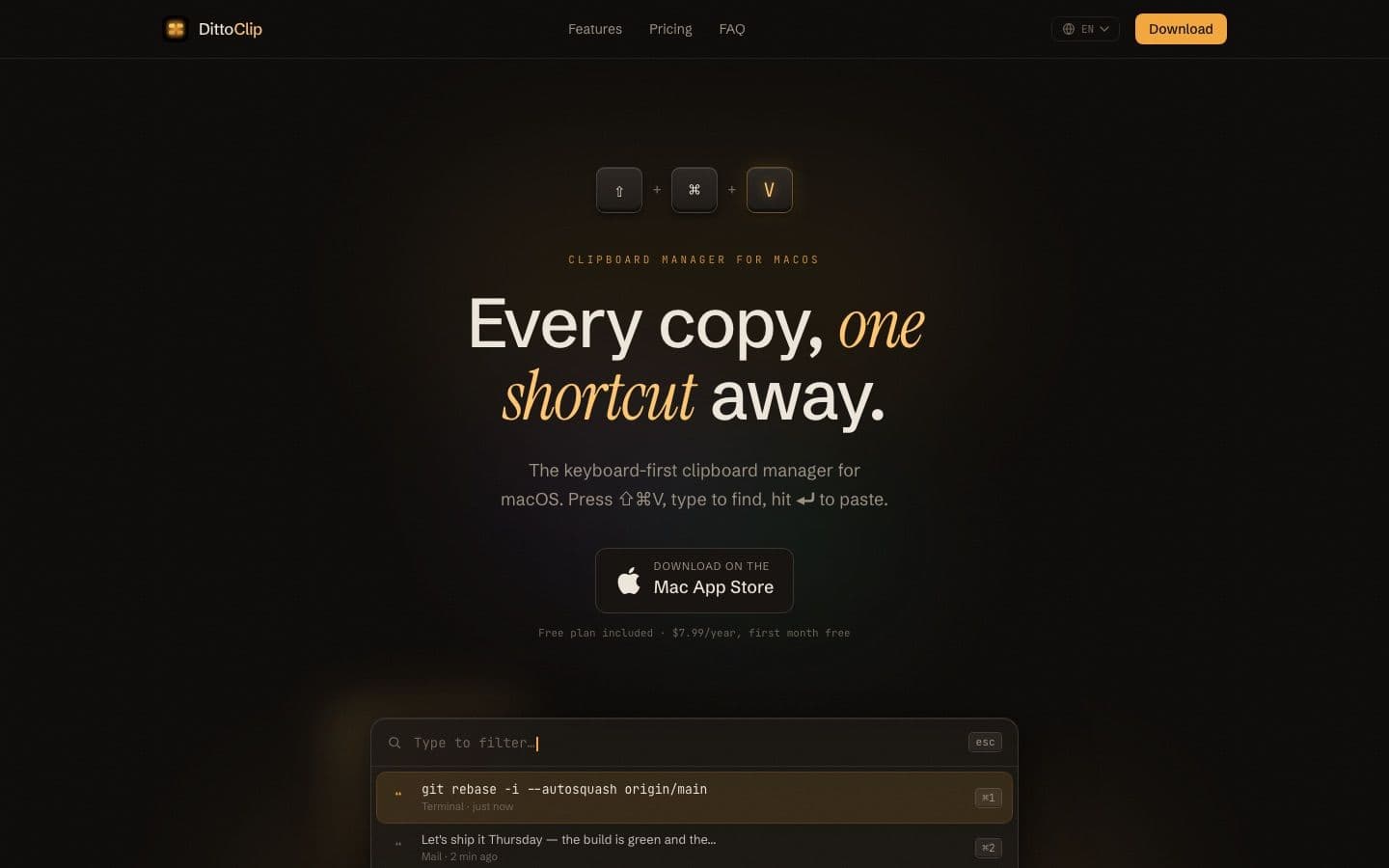 The DittoClip website